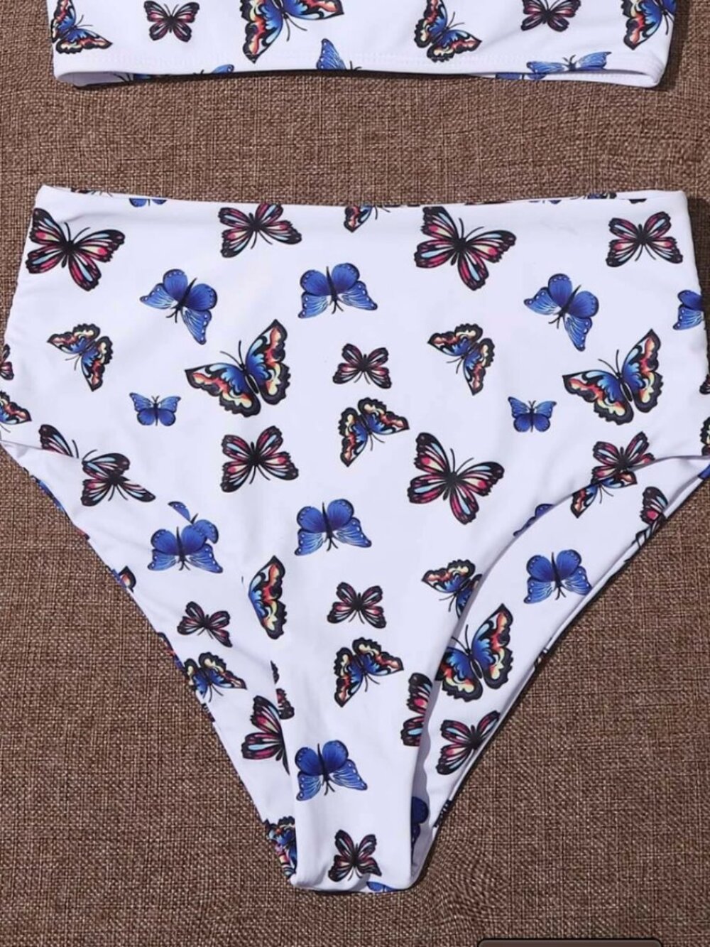 SHEIN Butterfly Print High-Waisted Bikini Bottoms Size XL
